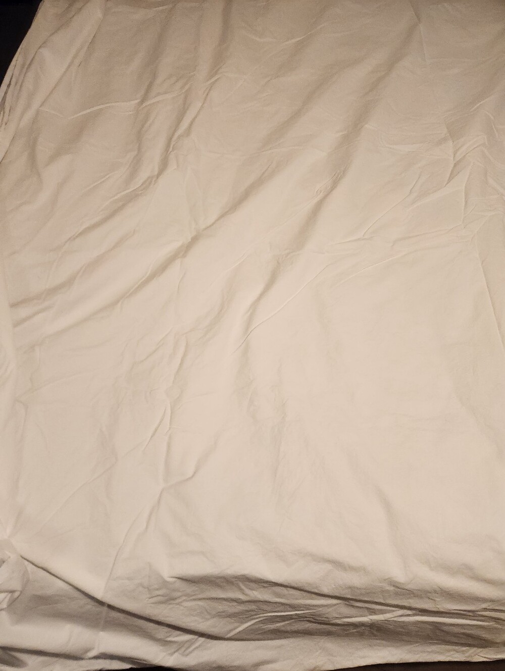 Pottery Barn White Organic Cotton Queen Size Duvet Cover 88"X 92" Zipper New